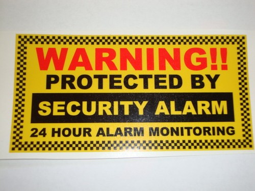 Security alarm stickers - security,