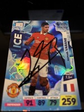 MATCH ATTAX RAPHAEL VARANE MANCHESTER UNITED SIGNED.