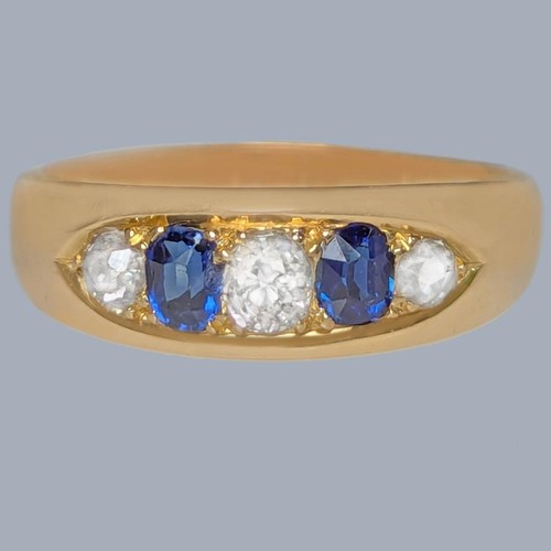 Antique 18ct gold sapphire - antique,