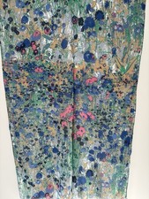 Vintage Whistles linen cotton blend printed scarf (Jane Shepherdson era)
