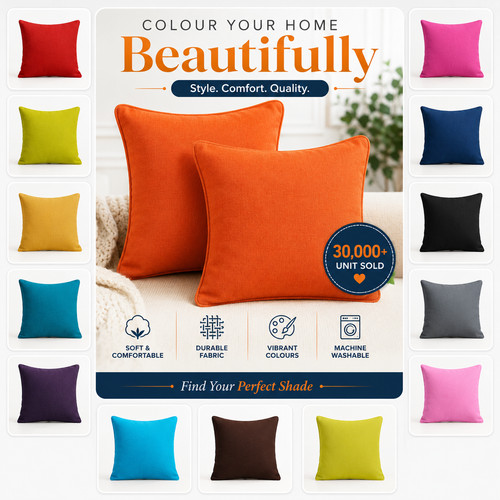 Cushion covers plain dyed - plain,