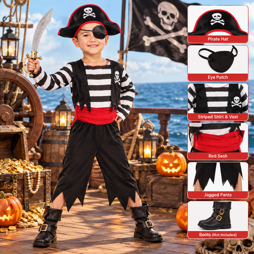 Kids pirate costume - kids, boys