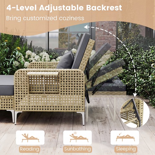 Rattan loveseat with storage - rattan,