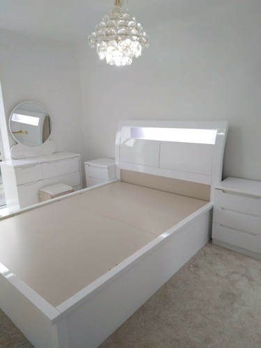 White high gloss - gloss, ottoman