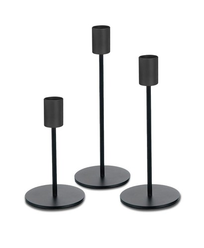Black tapered candle - tapered, 3/4"