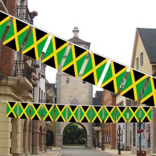 HUGE 10 Metre TEAM Jamaica Jamaican Flag Party Bunting Large Decor 14x21cm