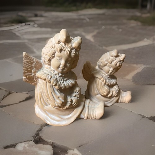 Vtg lot terracotta angel - 2,