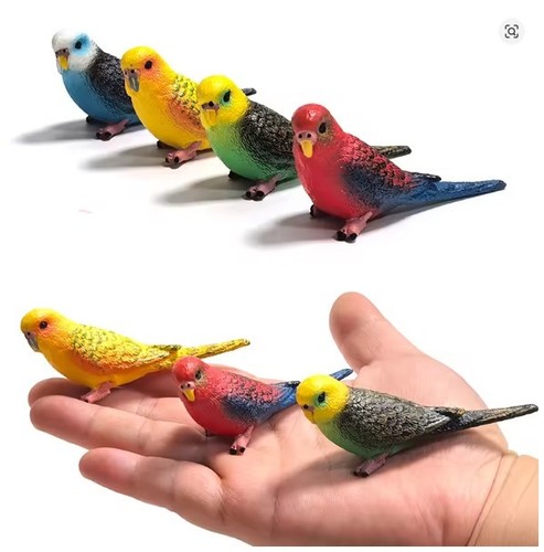 Mini parrot figurine pvc bird - pvc,