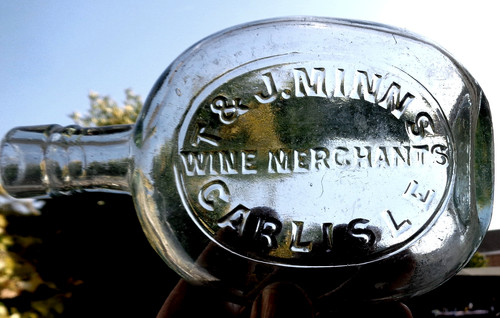 Antique carlisle pub flask - antique, flask.
