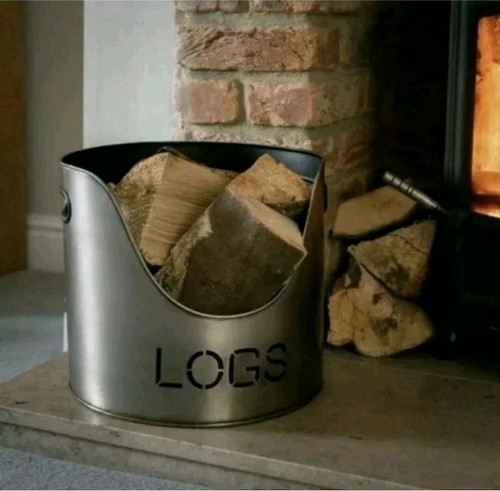 Contemporary grey round log - grey,