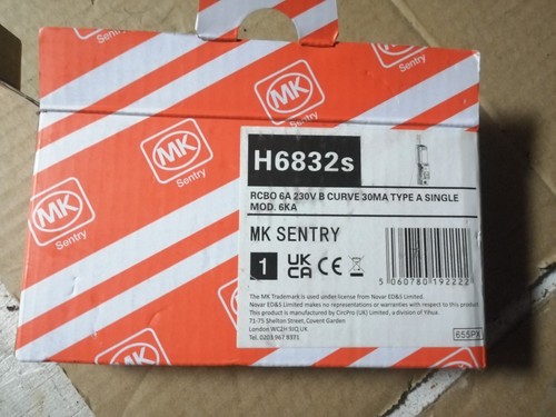Sentry h6832s rcbo type - rcbo,