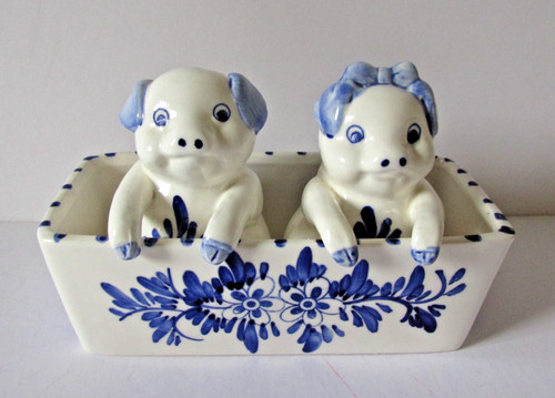 Vintage delft blue salt - blue,
