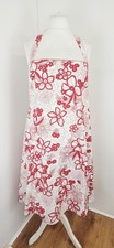 J Taylor Plus Size Sun Dress With Stretch White & Red Floral Print UK 20 EU 48