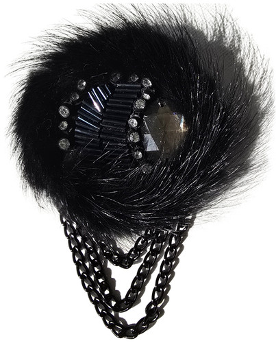 Fur brooch mink pin - pin, jewelry