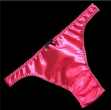 Classic Colours,WOMENS Satin Single Skin Thong Panties