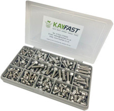 SCREWS BOLTS FOR BIKES STAINLESS STEEL 225PC ASSORTED ALLEN HEAD BIKE KIT