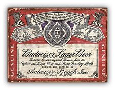 Budweiser Style Metal Beer