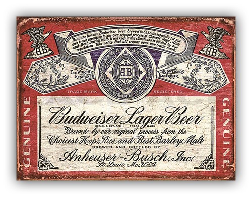 Budweiser style metal beer - budweiser,