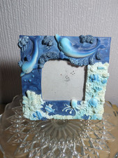 SMALL Nautical Theme Magnetic Picture Frame - Dolphins Photo Frame "3.5X3"