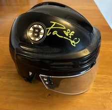 David Pastrnak Signed Mini Helmet
