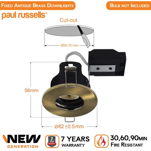 Fire rated recessed led - rated, gu10