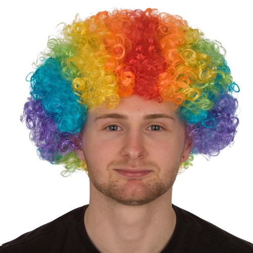 Men curly afro wig 70s - curly,