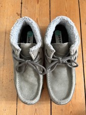 IPATH Cats Grey Suede Shearling Lace Up Chukka Skate Shoes Size UK 10.5