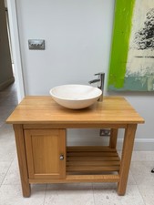 Fired earth oak - oak, washstand