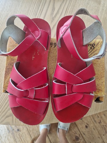 Girls saltwater sandals - girls, red