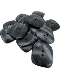 Black  Square 25mm Buttons