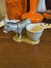 Donkey Mule Egg Cup by Quail Ceramics Black White Pot