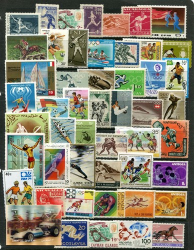 Sport stamps packet of 50 - stamps:,