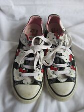 HELLO KITTY CONVERSE SHOES TRAINERS GIRLS KIDS UK 2 YOUTH FLATS SNEAKERS