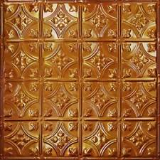 Painted Tin Ceiling Tile in Rustic Copper Translucent