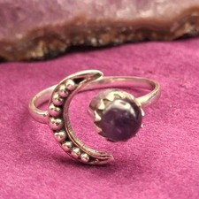 Sterling silver round amethyst - round,