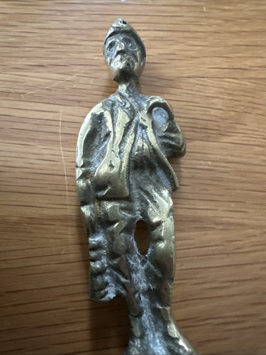 Vintage brass coal miner type - coal,