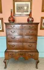 Antique George II oak chest on