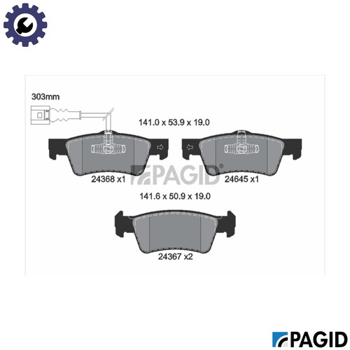 Brake pad set - pad,