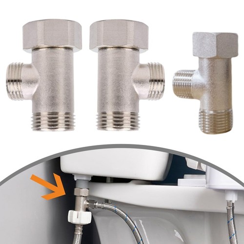 Compact brass valve adapter - compact, t
