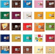 Ritter Sport Mixed 7 Various Chocolate Bars Hamper Birthday Present - Random