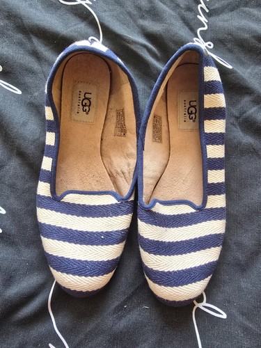 Ugg blue and cream stripped