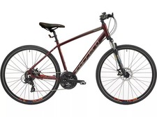 Carrera Crossfire 2 Mens 24-Speed Hybrid Bike - Dark Red - Small 17'' Frame A