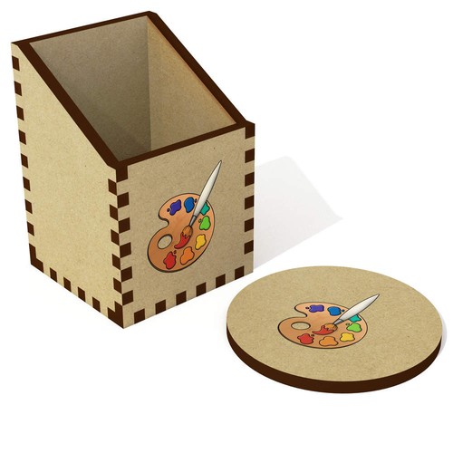 Artist palette desk tidy - desk,