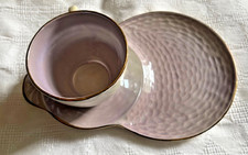Vintage Maling Lustreware Tennis Cup/Saucer/Plate Set - Lilac with gild trim.