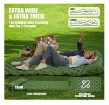 AKSOUL Self-Inflating Mattress Double Sleeping Mat Air Bed Pad Camping Hiking 