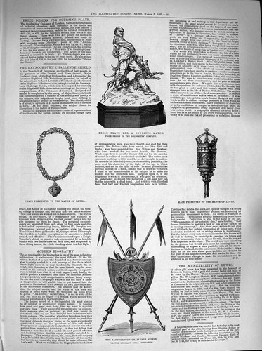 Old antique print 1883 prize - antique,