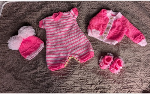 Hand knitted romper - knitted, girl