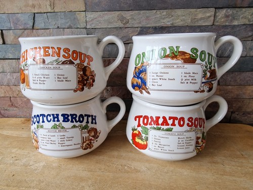 1970 soup mugs bowls - 1970's, /