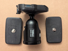 Velbon QHD-53D Ball Head with 2 QB-62 shoes, from a travel tripod that died.
