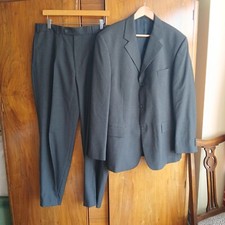 90s Ciro Citterio Suit Fine Dark Grey Pure Wool Chest 44 Waist 38 Good Condition